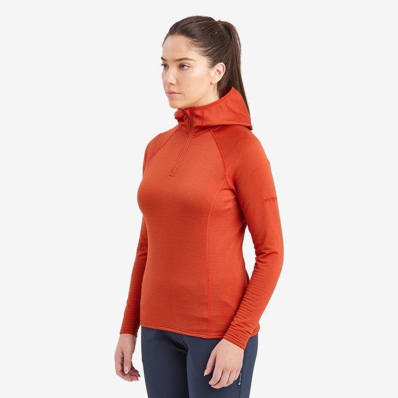 Montane Protium Lite Con Cappuccio Pull On Pile Donna Arancioni Rosse | EPK554XA