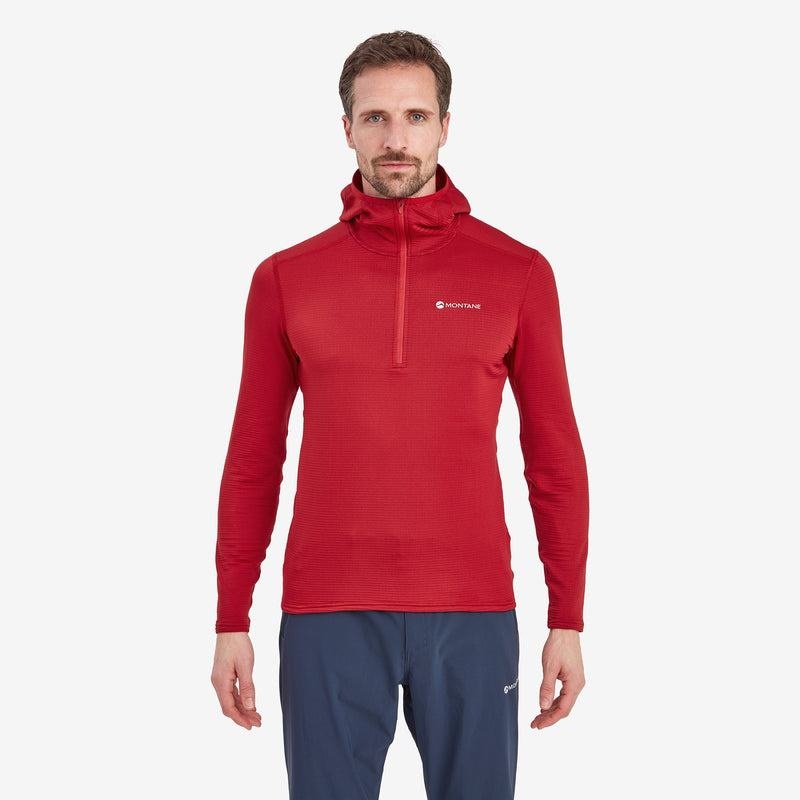 Montane Protium Lite Con Cappuccio Pull On Pile Uomo Rosse Scuro | HGV3847EZ