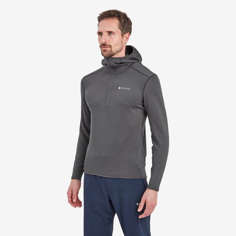 Montane Protium Lite Con Cappuccio Pull On Pile Uomo Grigie Scuro | JMP3574WL