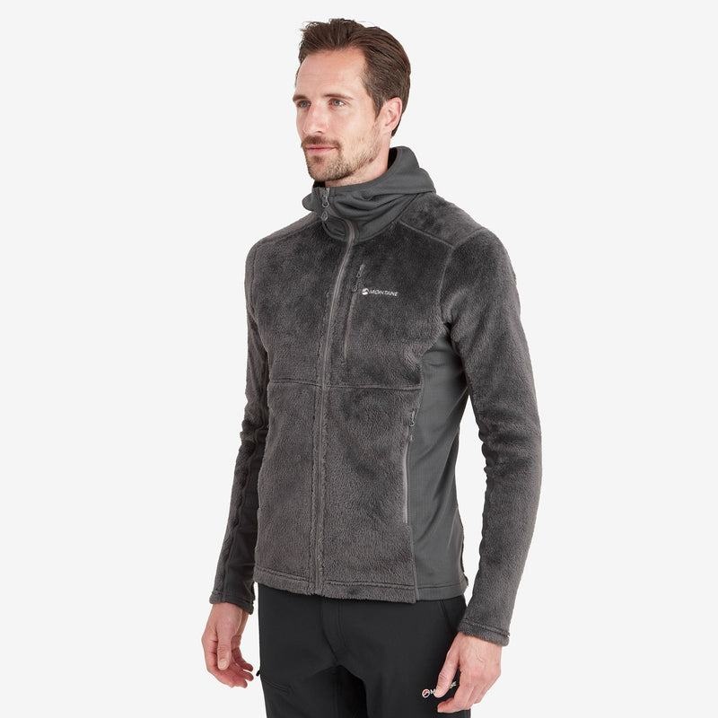 Montane Protium XPD Con Cappuccio Giacche In Pile Uomo Grigie Scuro | ZLS3239MQ