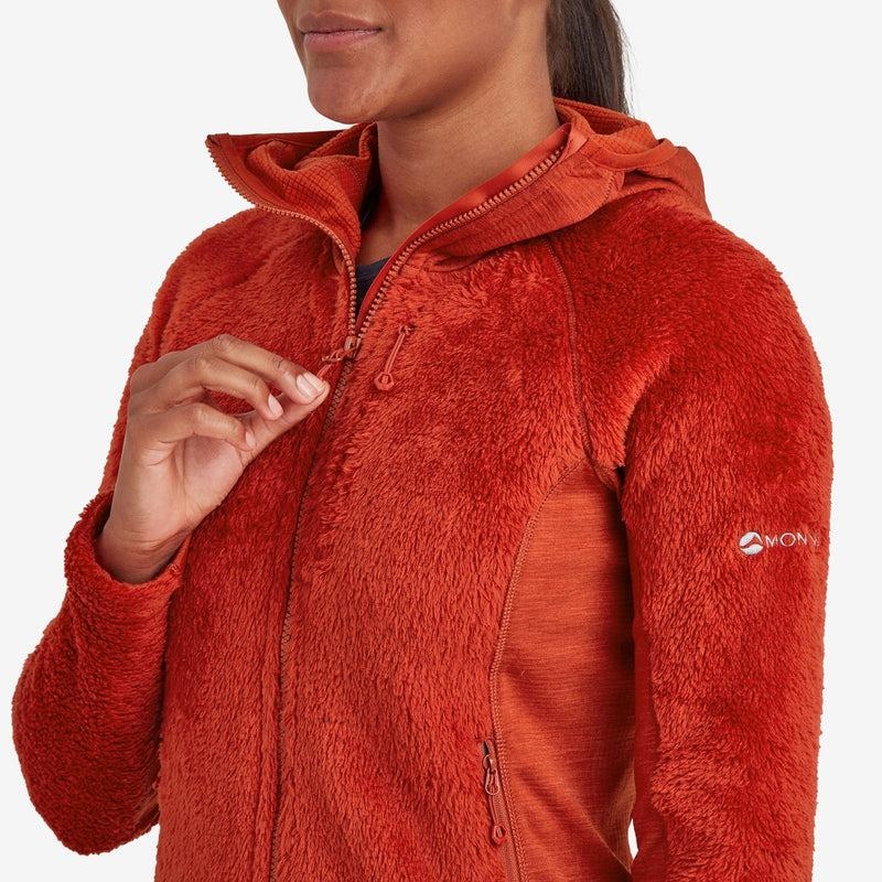 Montane Protium XPD Con Cappuccio Giacche In Pile Donna Arancioni Rosse | ANV5463KO